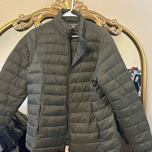 Women's Olive Puffer Jacket